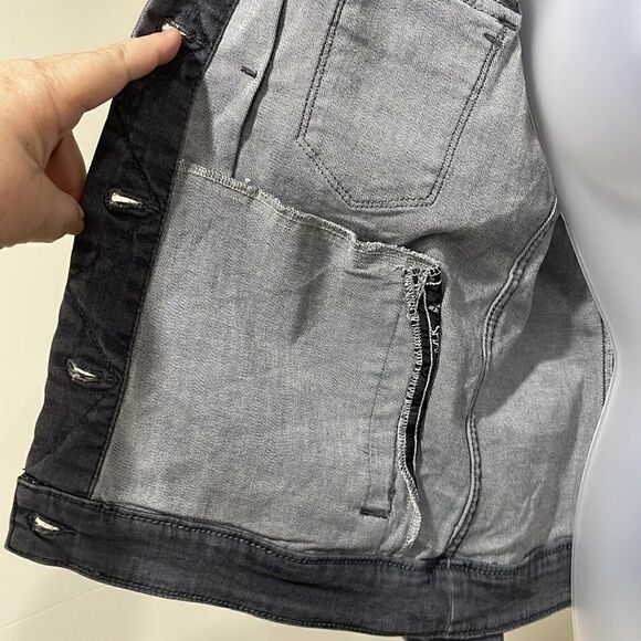 NWOT Lee Platinum Label Gray Jean Jacket.  Size M medium 8/10 98% cotton - Picture 6 of 11